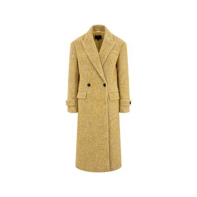 MARYLING西装领长款大衣