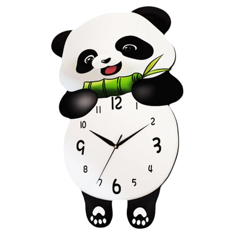 免打孔可爱脚脚摇摆静音挂钟