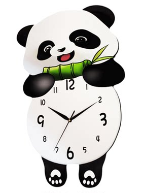 免打孔可爱脚脚摇摆静音挂钟