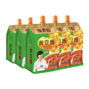 佐香园黄豆酱450g多袋东北大酱豆瓣酱沾葱沾菜蘸酱熟酱即食下饭酱