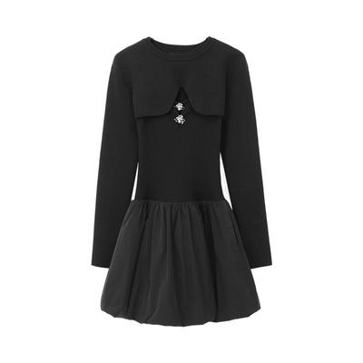 REVAN芮范设计师款复古高级感毛衣连衣裙RM11103121