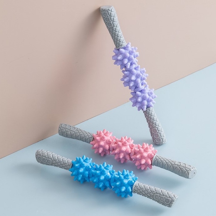 狼牙棒滚腿深度按摩滚轴琅琊棒筋膜棒肌肉放松器滚轮小腿瘦腿神器