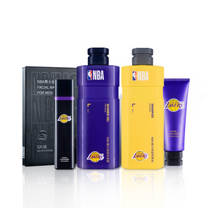 NBA男士洗护洁面啫喱洗发水沐浴露面膜官方正品5件套装清洁保湿