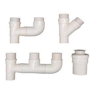 厨房脸盆洗衣池双盆PVC下水道改管三四五通下水器4050/75排水改造