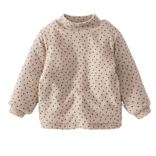 加厚加绒男女宝宝半高领夹棉保暖打底衫上衣儿童秋衣秋冬男童女童