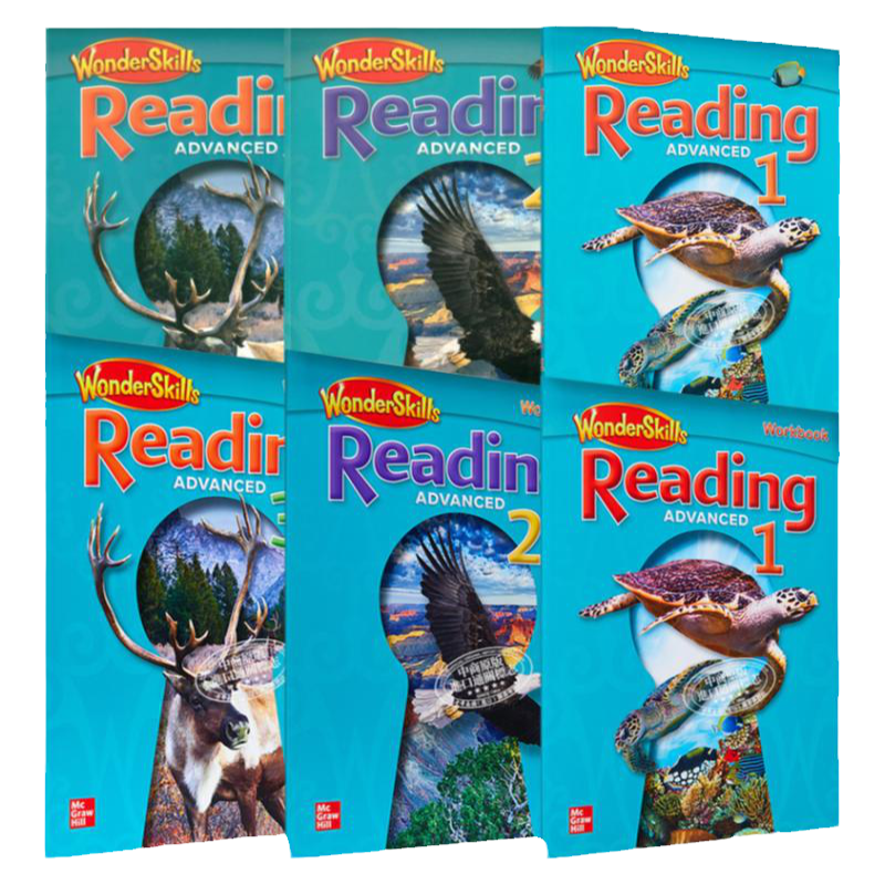 WonderSkills Reading Advanced workbook 1-3 美国麦格劳希尔英语进阶教材练习册 阅读奇迹 英文原版 进口原版工具书