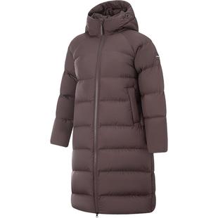 李宁长款长羽绒服女士官方新款健身系列连帽上衣冬季鹅绒运动服