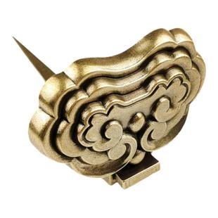 中式仿古纯黄铜装饰挂钩画钩牌匾底托铜托复古国画字书画钩托配件