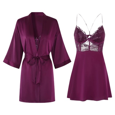 法式轻奢真丝睡衣女款礼盒套装