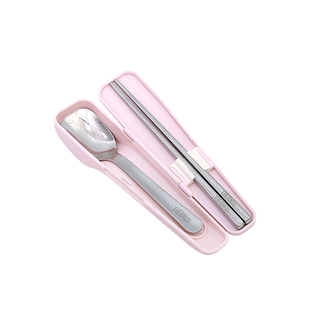 膳魔师不锈钢筷子勺子餐具带收纳盒宝宝小学生可爱餐具套装