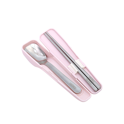 膳魔师不锈钢筷子勺子餐具带收纳盒宝宝小学生可爱餐具套装