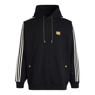 阿迪达斯三叶草男子卫衣李现同款红色连帽套头衫 KT0645 KT0646