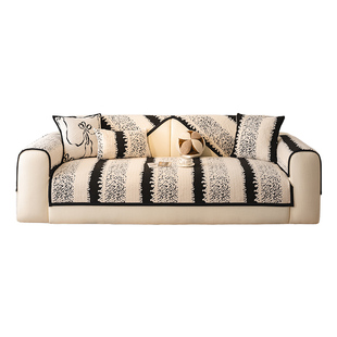 法式复古沙发垫冬2025新款加厚毛绒坐垫子固定防滑盖布高级感轻奢