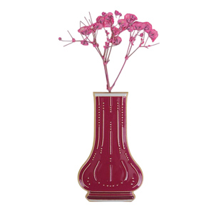 故宫文创宫里的世界冰箱贴郎窑红釉穿带直口瓶文物插花纪念品礼物