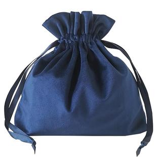 丝绒束口抽绳化妆袋简约旅游出行日用品收纳包气质可爱大容量便捷