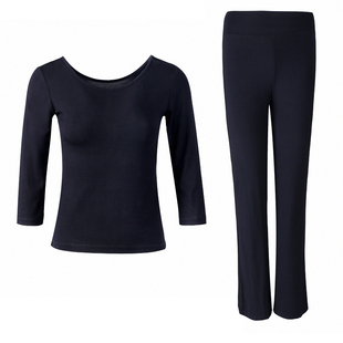 舞蹈练功服女套装新款礼仪服训练微喇裤古典舞形体服现代舞直筒裤