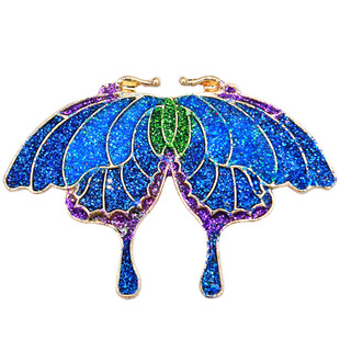 春节手工仿烧蓝diy材料新年掐丝珐琅景泰蓝发夹发簪胸针团建沙龙