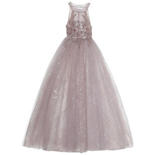 儿童礼服高端女童公主裙生日小主持人晚礼服走秀钢琴演出服装洋气