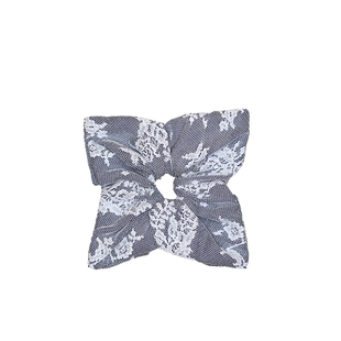 Sei Carina Y花卉网纱方巾发圈女百搭时尚大肠圈头绳头饰小众设计