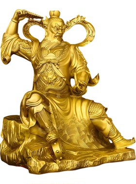 黄铜王灵官护法神像大号摆件