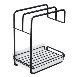 抹布沥水架厨房置物架洗碗麻布支架免打孔收纳架壁挂放海绵的架子