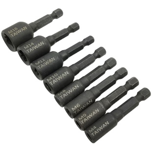 1/4丝攻丝锥夹头 加长套筒六角柄丝锥套筒组合套装螺纹丝锥机用牙