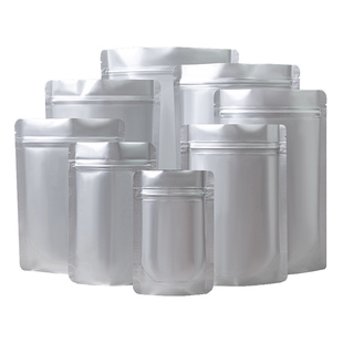 纯铝箔袋自立自封袋加厚食品避光密封袋猫粮茶叶锡纸分装包装袋子