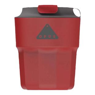 OPUS翻盖咖啡杯保温杯女高颜值便携随行红色高级感节日礼物水杯子