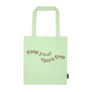 SunsetPark「精神自由」原创字母刺绣ins彩色撞色简约单肩帆布包