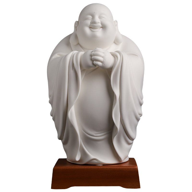 《恭喜佛》弥勒佛像客厅陶瓷摆件