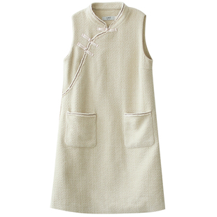 江南范新式改良版小香风马甲旗袍裙百搭年轻款气质民国风复古