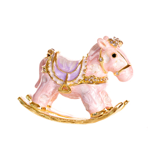 A小摇马本命年珐琅首饰盒2025年新款便携摆件复古可爱闺蜜礼物