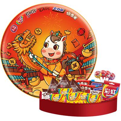 德芙多品牌马年虹福年货礼盒零食