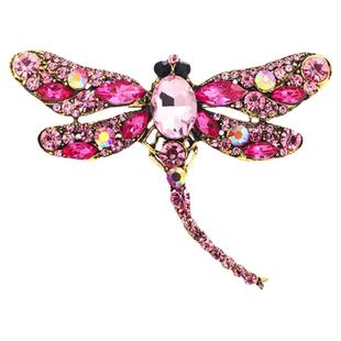 欧美复古热销蜻蜓胸针精致时尚女士西装外套胸花个性创意昆虫别针