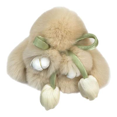 真獭兔毛毛绒公仔小兔子书包挂饰