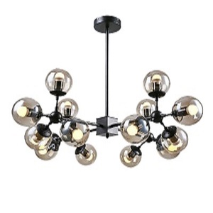 北欧现代复古创意loft工业风吊灯咖啡厅酒吧黑体球状吊灯魔豆吊灯