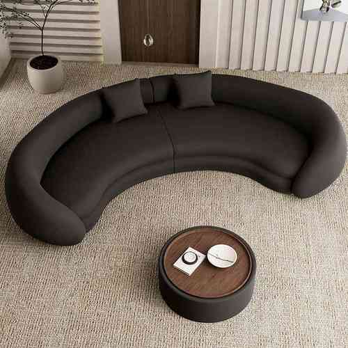 大户型客厅沙发美容院大厅售楼处接待简约现代弧形商务洽谈