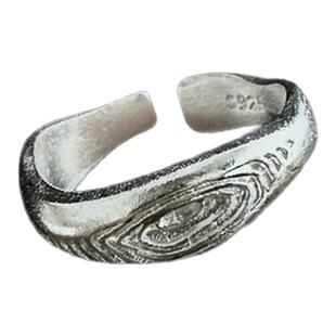 nojob vintage古着「年轮」中古戒指金属活口小众男女配饰指环