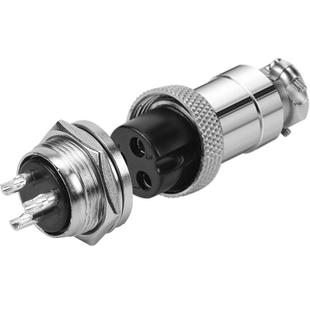 GX16mm航空插头母头GX12公头插座GX20-2 3 4 5 7 8 9芯电缆连接器