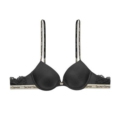 SECRETSENSE性感蕾丝logo字母肩带内衣钢圈聚拢文胸蕾丝文胸套装
