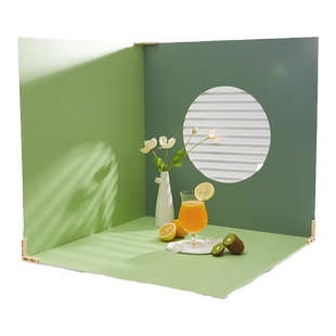 ins风莫兰迪双面墙洞纯色背景板中国风拍照道具美食饮品美妆拍摄套装 中式窗格拍摄光影神器复古摄影道具