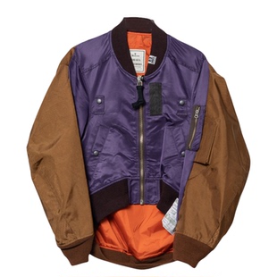 MIHARA YASUHIRO 男女同款中性复古撞色飞行夹克银泰百货 301596