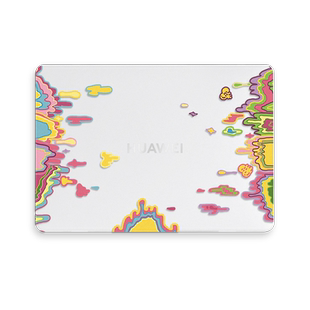 GUOXI镭射插画彩绘壳适用于华为matebook13保护壳2023新款15寸MatebookPro14笔记本电脑轻薄16英寸透明保护套