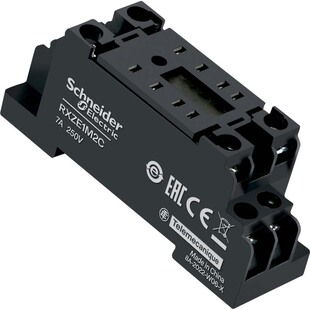 施耐德8脚继电器底座250V 7A RXZE1M2C 2开2闭中继插座PYF08A-E
