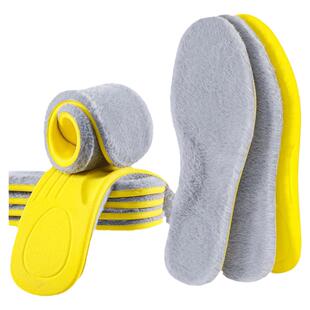 冬季毛绒保暖鞋垫棉男运动吸汗防臭透气加绒加厚软底舒适女踩屎感