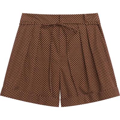 播复古休闲裤女2024夏季新款商场同款波点通勤直筒短裤BDR2KD1317