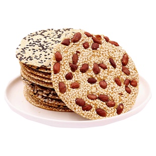 福利隆东升花生芝麻薄片铁棍山药玉米杂粮味饼干代餐解馋休闲零食