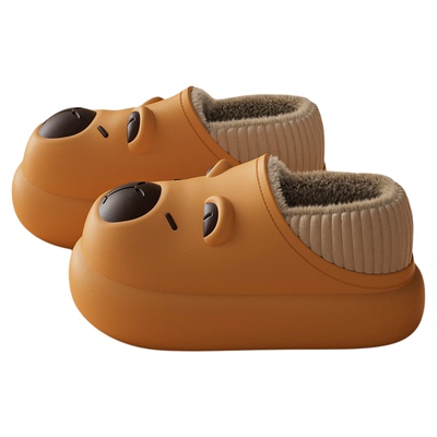 卡皮巴拉男童棉鞋包跟保暖毛绒
