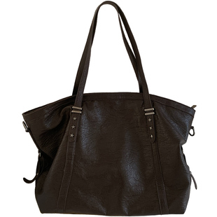 大容量包包女百搭学院风单肩包黑色通勤软皮托特包休闲斜挎包包潮