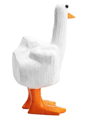 新款Duck You创意中指鸭桌面装饰个性雕像树脂工艺品摆件
